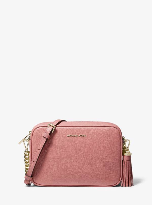 Damske Crossbody Kabelka Michael Kors Ginny Medium Pebbled Leather Ruzove - Kabelky Michael Kors Obchod | NZSRW-7869